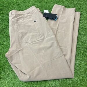 Callaway Golf Khaki Pants Size 36x32 Performance Stretch Heather Tan Tapered Fit